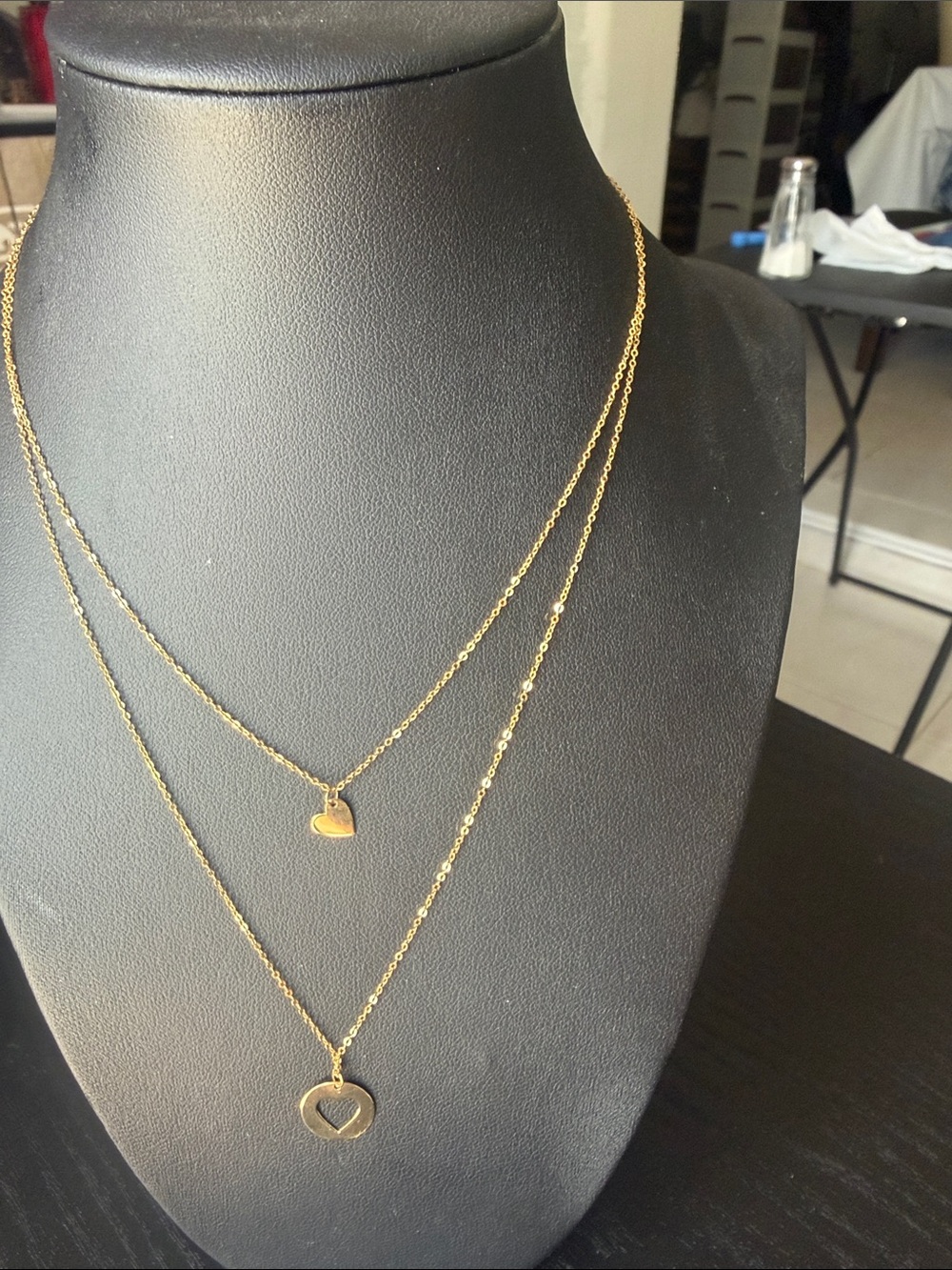 14 K Gold Heart Layered Necklace - Women Jewelry - Picture 6 of 7